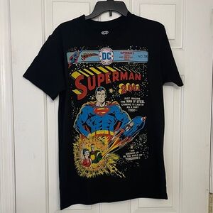 DC Comics Superman Black Tee with Colorful Graphic